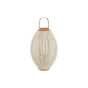 Ljusstakar Home ESPRIT Vit Naturell Tr Glas 37 x 37 x 56 cm