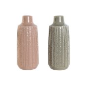 Vas Home ESPRIT Rosa Ljusgr Porslin 16 x 16 x 38 cm (2 antal)