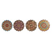Bordsunderlgg Home ESPRIT Kork Dolomite 20 x 20 x 1 cm (4 antal
