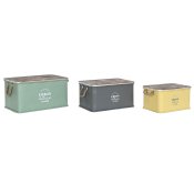Kista Home ESPRIT Gul Grn Gr Mrkbrun Mint Metall Paulowniatr