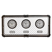 Vggklocka Home ESPRIT Mrkgr polypropen Jrn 93 x 5 x 42 cm