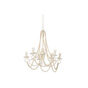 Taklampa Home ESPRIT Vit Ljusbrun Tr Metall 25 W 60 x 53 x 55 c