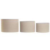 Lampskrm Home ESPRIT Beige linne Metall Urban 40 x 40 x 28 cm (