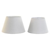Lampskrm Home ESPRIT Beige linne Metall 40 x 40 x 25 cm (2 anta