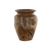 Vas Home ESPRIT Naturell Mrkbrun Teak 34 x 34 x 40 cm