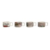 Set med kaffekoppar Home ESPRIT Beige Rosa Terrakota n Lila Meta