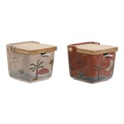 Sockerstrare Home ESPRIT Beige Rosa Terrakota n Lila Bambu Dolo