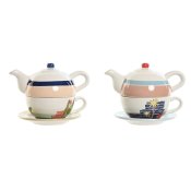 Tekanna Home ESPRIT Bl Vit Grn Ljusrosa Dolomite 750 ml (2 ant