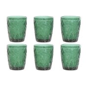 Glasset Home ESPRIT Grn Glas Med relief 300 ml