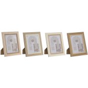 Fotoram Home ESPRIT Glas Tr MDF 18 x 2,8 x 23 cm (4 antal)