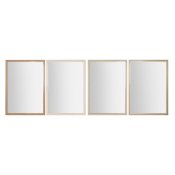Vggspegel Home ESPRIT Vit Brun Beige Gr 66 x 2 x 92 cm (4 anta