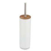 Toalettborste Home ESPRIT Vit Naturell Bambu polystyren 9 x 9 x