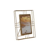 Fotoram Home ESPRIT Gyllene Metall Glas 17,5 x 2,5 x 22,5 cm (12