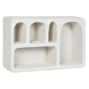 Bokhylla Home ESPRIT Vit Gran Tr MDF 80 x 18 x 48 cm Vgg