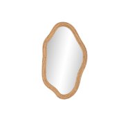 Vggspegel Home ESPRIT Naturell Glas Rattan Urban 71 x 2,5 x 120