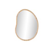 Vggspegel Home ESPRIT Naturell Glas Rattan Scandi 78 x 4,5 x 10