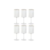 Glasset Home ESPRIT Transparent Gyllene Glas 400 ml (6 antal)