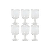 Glasset Home ESPRIT Transparent Glas 300 ml 8 x 8 x 14 cm (6 ant