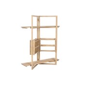Bokhylla Home ESPRIT Naturell Mangotr Tr MDF 130 x 35 x 160 cm