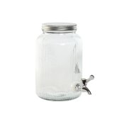 Vattendispenser Home ESPRIT Transparent Metall Silikon Glas ABS