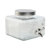 Vattendispenser Home ESPRIT Transparent Metall Silikon Glas ABS