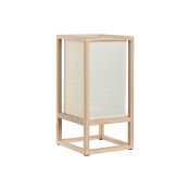 Bordslampa Home ESPRIT Vit Brun Naturell Furu 220 V 12 x 12 x 25