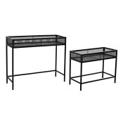 Set med planteringskrl Home ESPRIT Svart Metall 70 x 25 x 60 cm