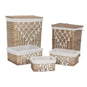 Tvttkorg Home ESPRIT Vit Naturell vide Shabby Chic 47 x 35 x 55