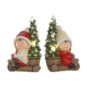 Julgranskula Home ESPRIT Rd Grn 31,5 x 20 x 50 cm (2 antal)