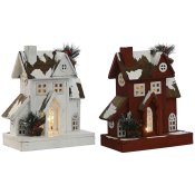Julgranskula Home ESPRIT Vit Rd 26 x 14 x 32 cm (2 antal)