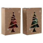 Julgranskulor Home ESPRIT Rd Grn PVC 20 x 10 x 30 cm (2 antal)
