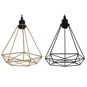 Taklampa Home ESPRIT Svart Gyllene Metall 50 W 28 x 27 x 34 cm (
