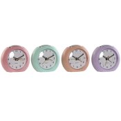 bordsklocka Home ESPRIT Rosa Korall Mint Lila (4 antal)