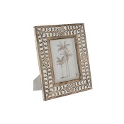 Fotoram Home ESPRIT Vit Naturell Glas Mangotr Blomster Indier 2