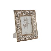 Fotoram Home ESPRIT Vit Naturell Glas Mangotr Indier 26,5 x 2 x