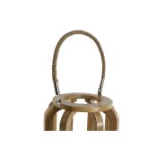 Ljusstakar Home ESPRIT Naturell Glas Mangotr 25 x 25 x 35 cm