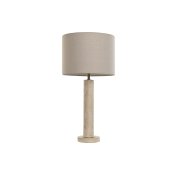 Bordslampa Home ESPRIT Beige linne Marmor 35 x 35 x 72 cm