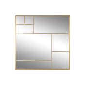Vggspegel Home ESPRIT Gyllene 90 x 2 x 90 cm