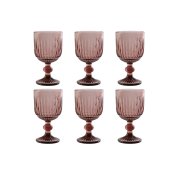 Glasset Home ESPRIT Rosa Glas 8 x 8 x 14,5 cm (6 antal)