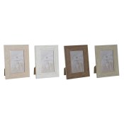 Fotoram Home ESPRIT Vit Brun Beige Elfenben Glas polystyren Marm
