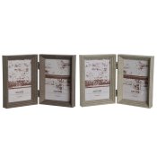 Fotoram Home ESPRIT Brun Beige Glas polystyren Urban 25 x 3 x 18