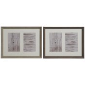 Fotoram Home ESPRIT Vit Brun Naturell Glas polystyren Urban 29 X