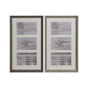 Fotoram Home ESPRIT Vit Brun Gr Glas polystyren Urban 23 X 3 X