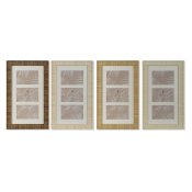 Fotoram Home ESPRIT Vit Brun Beige Naturell Glas polystyren Skan