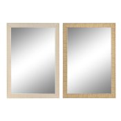 Vggspegel Home ESPRIT Brun Naturell Scandi 93,5 X 2,5 X 134 cm