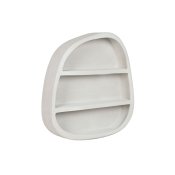 Bokhylla Home ESPRIT Vit Tr MDF 100 x 18 x 100 cm Vgg