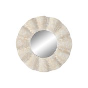 Vggspegel Home ESPRIT Vit Avskalad Gravyr 76 x 7 x 76 cm
