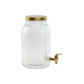 Vattendispenser Home ESPRIT Gyllene Metall Glas 5,5 L 18 x 23,5