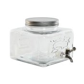 Vattendispenser Home ESPRIT Transparent Metall Silikon Glas ABS
