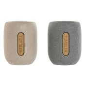 Tandborsthllare Home ESPRIT Gr Krm Dolomite 8,5 x 7 x 11 cm (